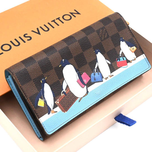 Louis Vuitton Damier Portefeuille Sarah Wallet Penguin