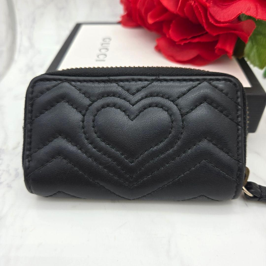 Gucci Key Case Coin GG Marmont Quilted Black Key Holder — view 2