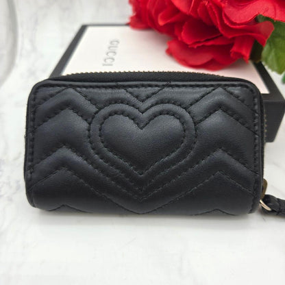 Gucci Key Case Coin GG Marmont Quilted Black Key Holder — view 2