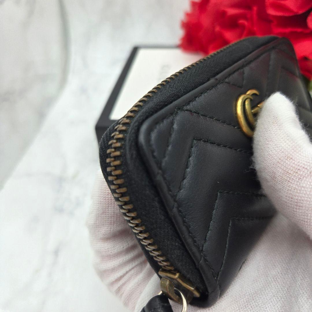 Gucci Key Case Coin GG Marmont Quilted Black Key Holder — view 5