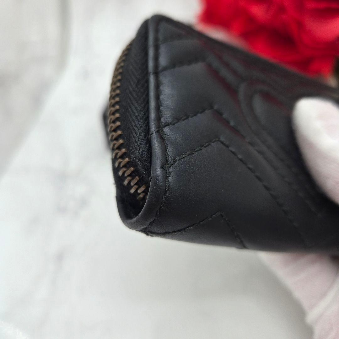 Gucci Key Case Coin GG Marmont Quilted Black Key Holder — view 6
