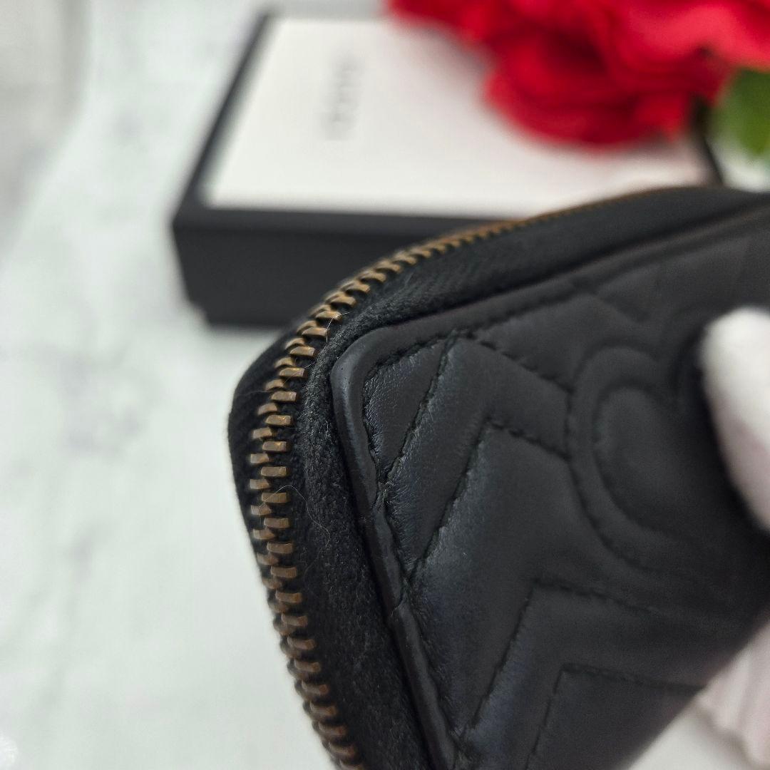 Gucci Key Case Coin GG Marmont Quilted Black Key Holder — view 7
