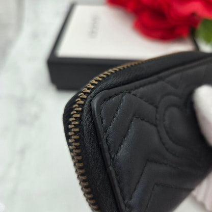 Gucci Key Case Coin GG Marmont Quilted Black Key Holder — view 7
