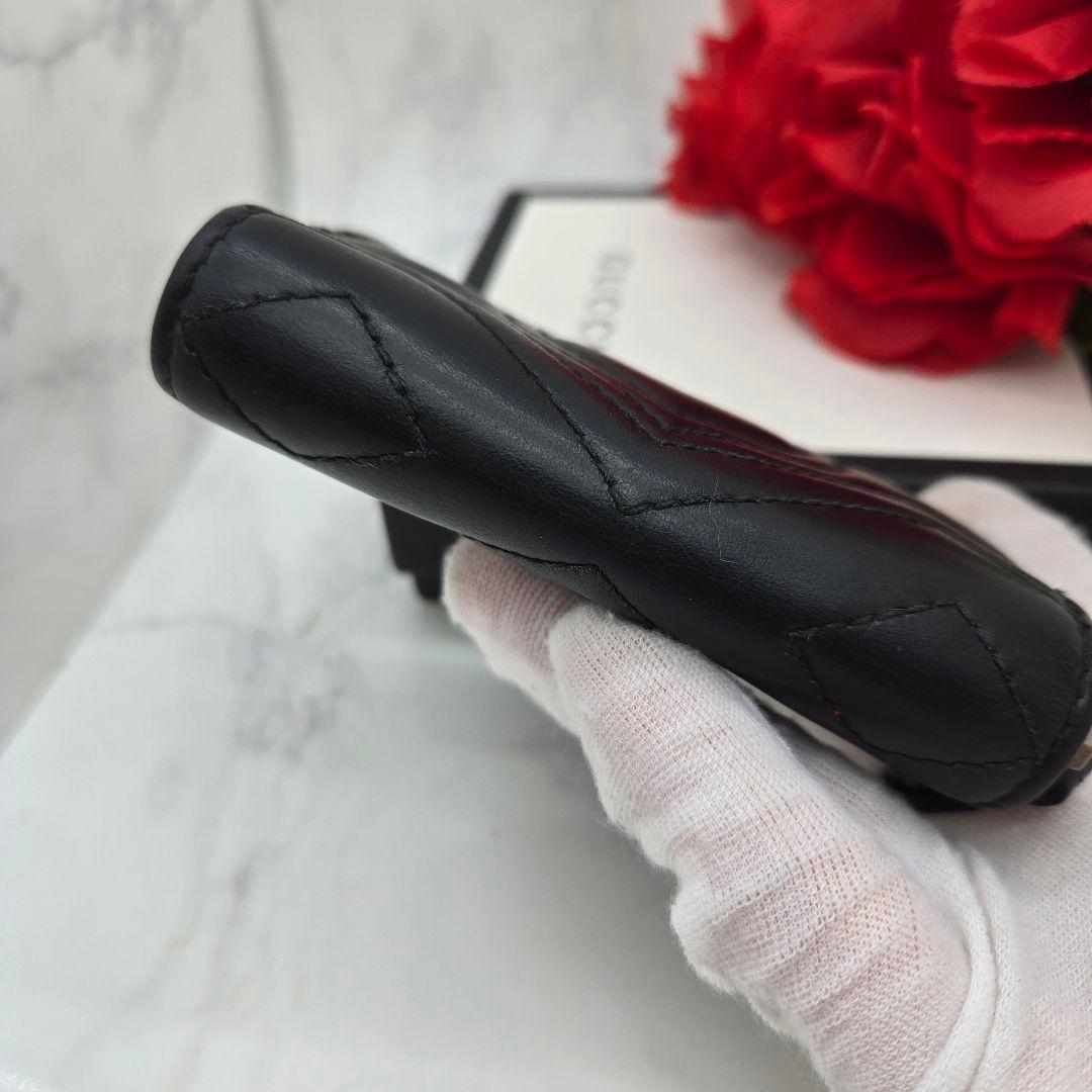 Gucci Key Case Coin GG Marmont Quilted Black Key Holder — view 8