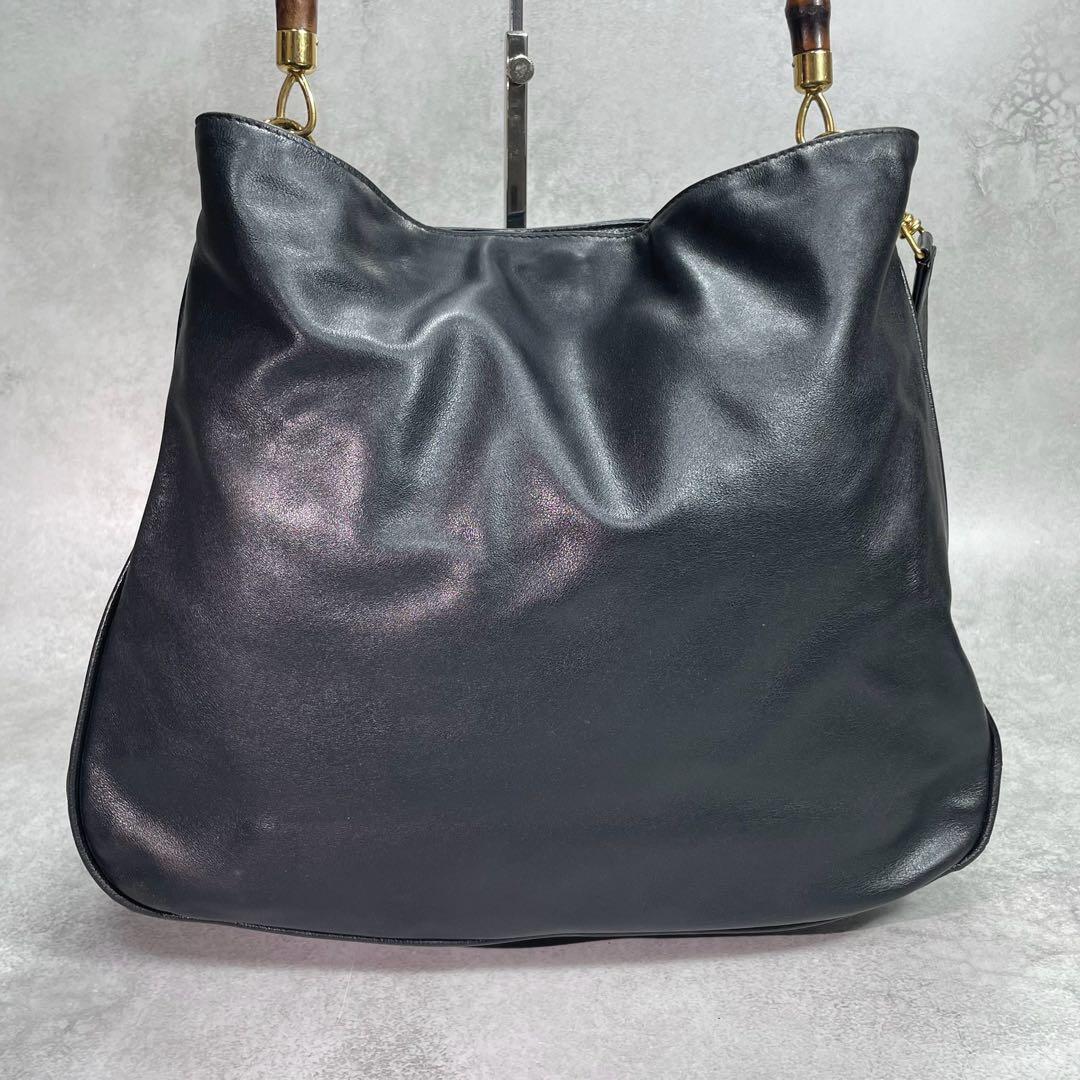 Gucci Shoulder Bag 2-Way Bamboo Black Leather — view 2