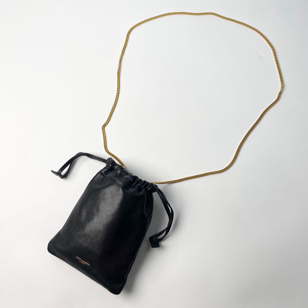 Saint Laurent Mini Chain Shoulder Bag Black