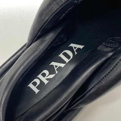 Prada Logo Padded Nappa Leather Platform Sandals Black — view 7