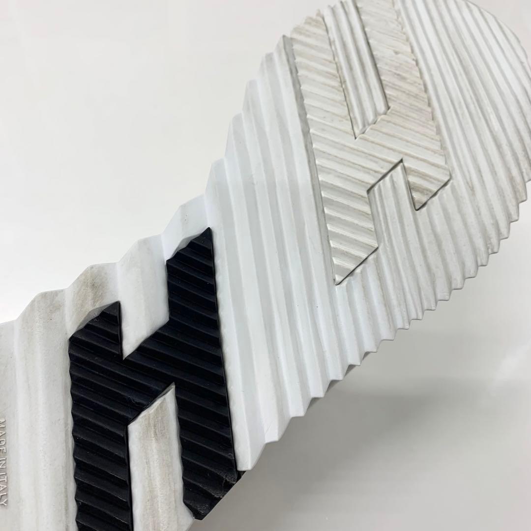 Hermes H Suede Fabric Velcro Sneakers White