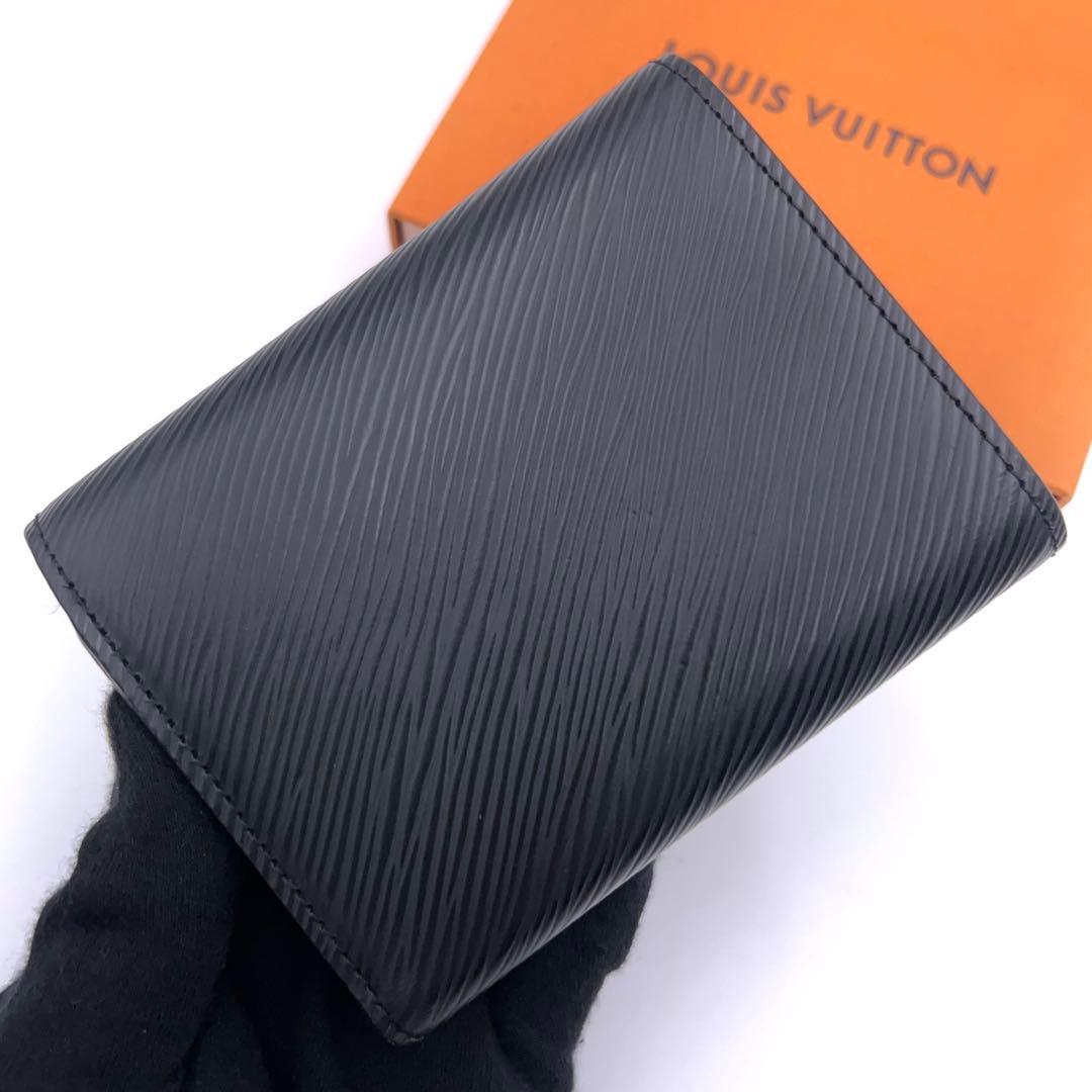 Louis Vuitton Epi Portefeuille Twist Compact Trifold Wallet Black — view 2
