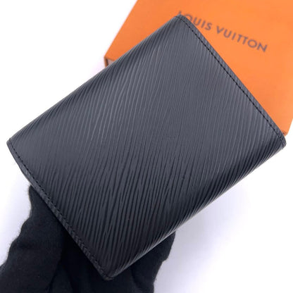 Louis Vuitton Epi Portefeuille Twist Compact Trifold Wallet Black — view 2