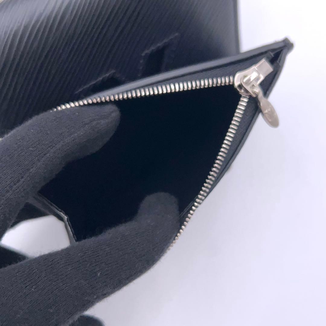 Louis Vuitton Epi Portefeuille Twist Compact Trifold Wallet Black — view 5