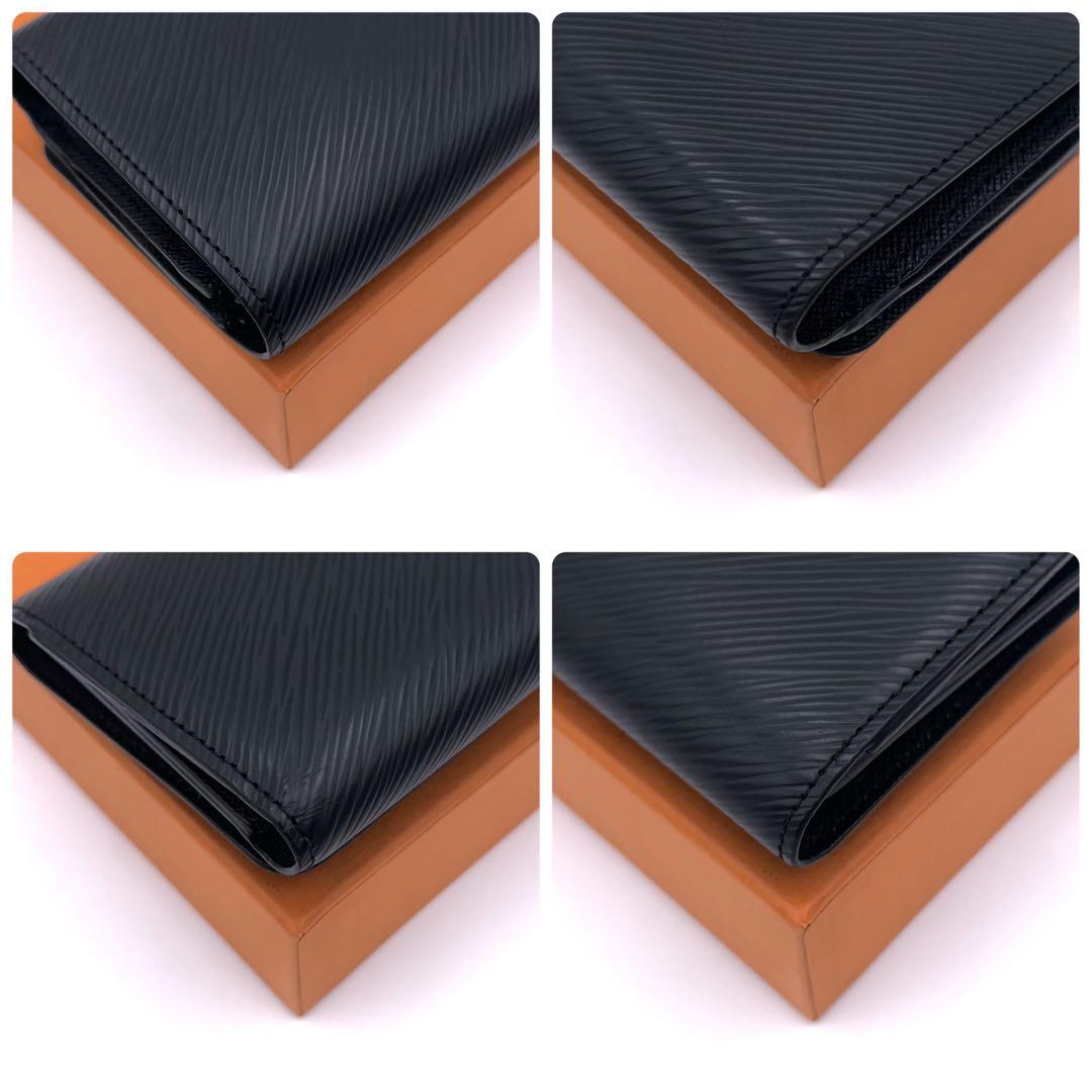 Louis Vuitton Epi Portefeuille Twist Compact Trifold Wallet Black — view 8