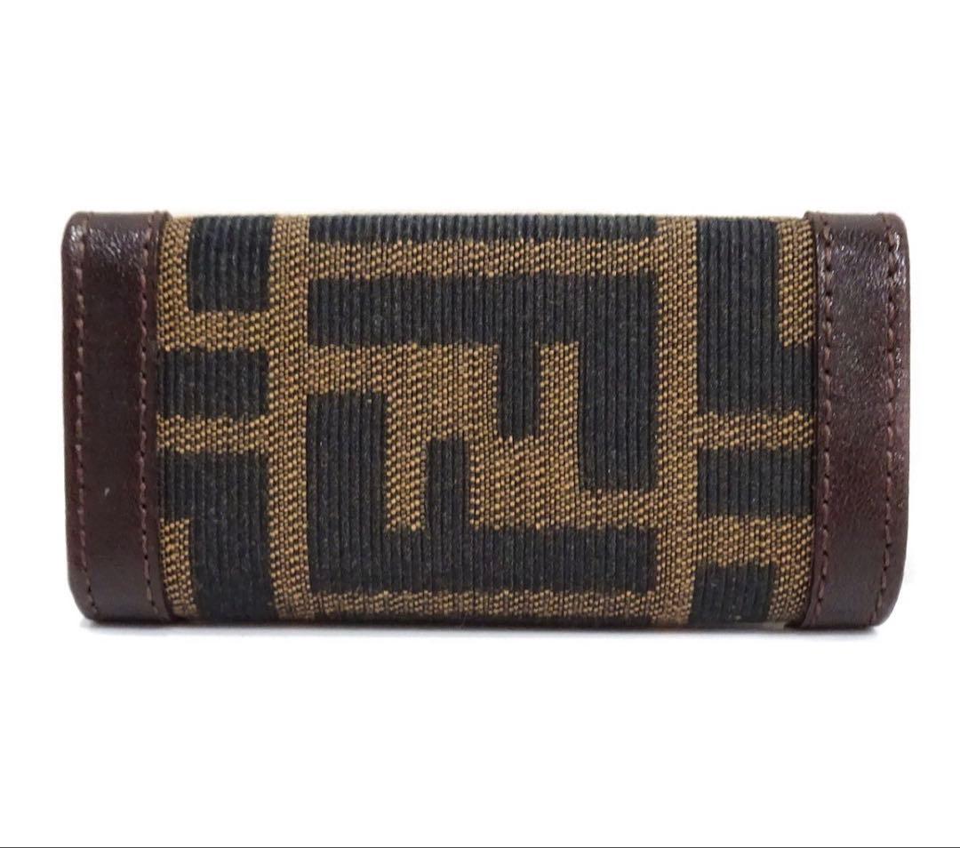 Fendi Zucca Pattern Quadruple Strand Key Case Key Holder — view 3