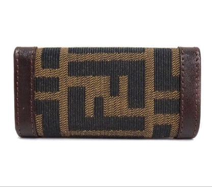 Fendi Zucca Pattern Quadruple Strand Key Case Key Holder — view 3