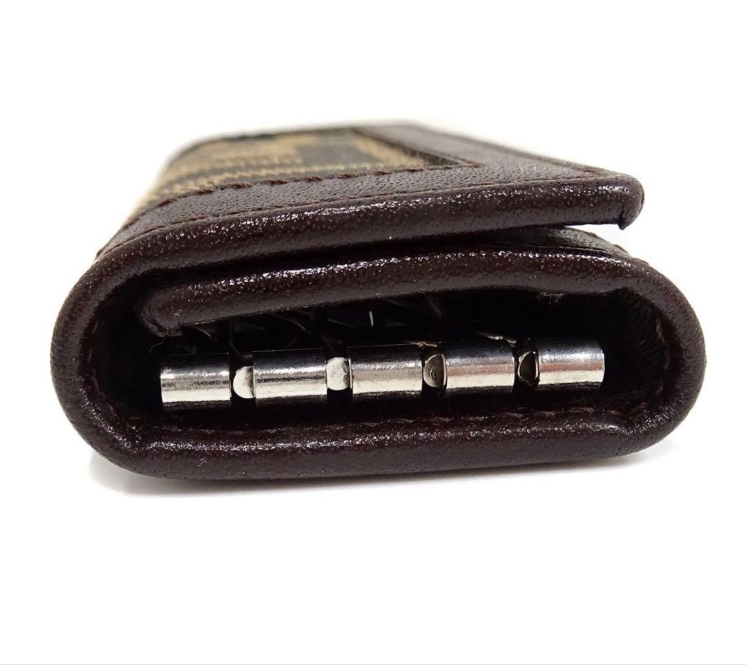 Fendi Zucca Pattern Quadruple Strand Key Case Key Holder — view 4