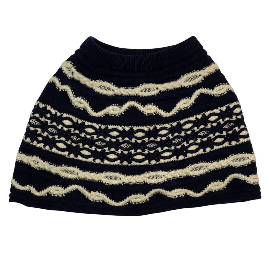 Chanel Knit Skirt Cashmere Wool #38 P59177