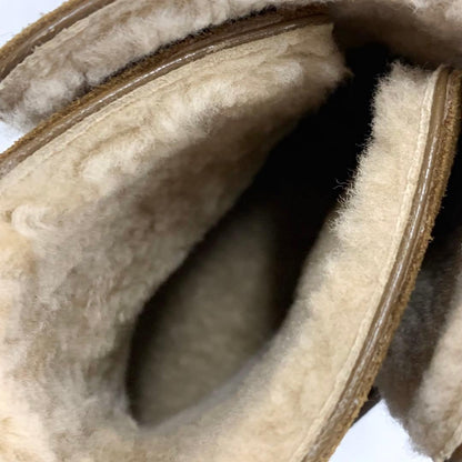 Hermes Veo Suede Kelly Hardware Shearling Boots Brown