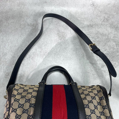 Gucci GG Sherry Line Boston Bag 2-Way Navy — view 4