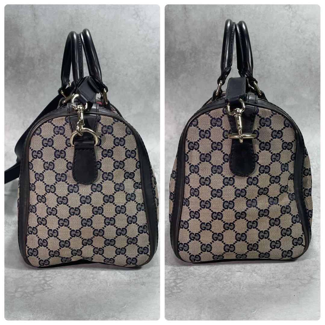 Gucci GG Sherry Line Boston Bag 2-Way Navy — view 7