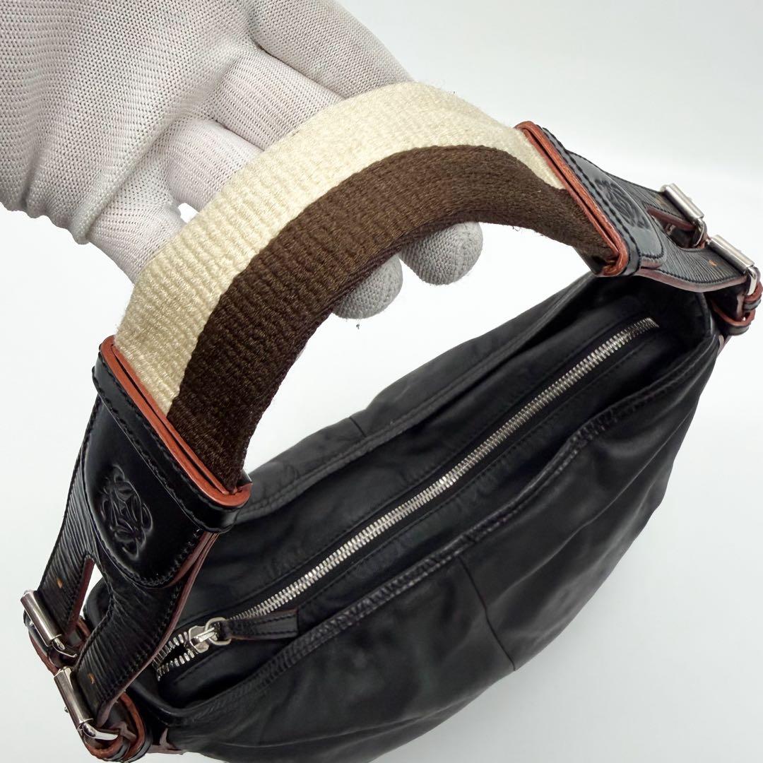 Loewe Vintage Anagram Nappa Leather Handbag — view 8