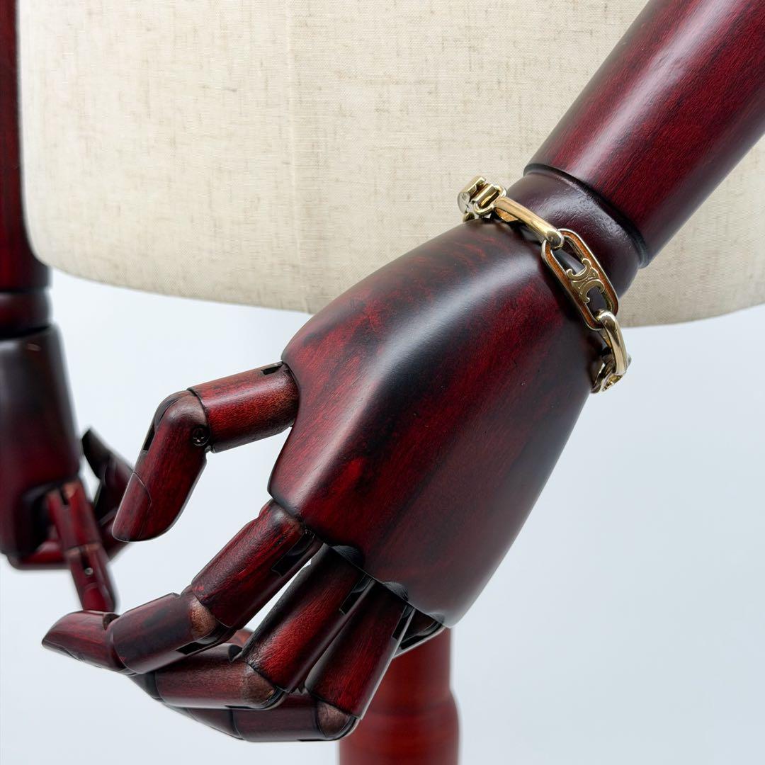 Celine Vintage Bracelet Gold Triomphe Phoebe Philo — view 2