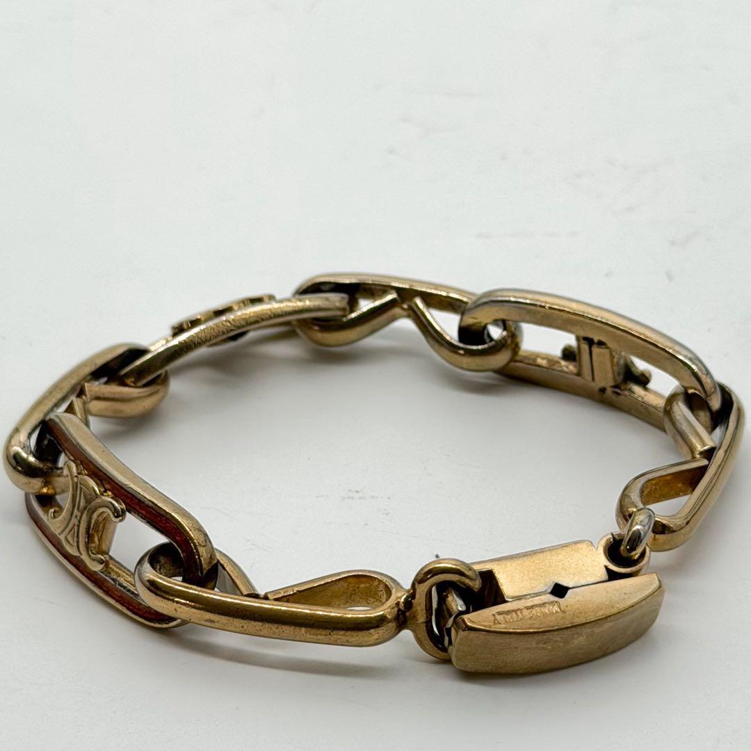Celine Vintage Bracelet Gold Triomphe Phoebe Philo — view 4