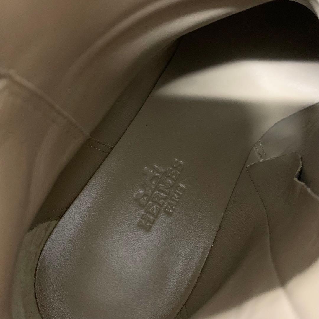 Hermes Saint Germain Kelly Leather Short Boots Black — view 8