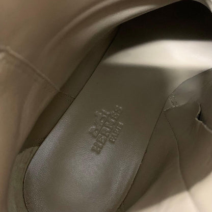 Hermes Saint Germain Kelly Leather Short Boots Black — view 8