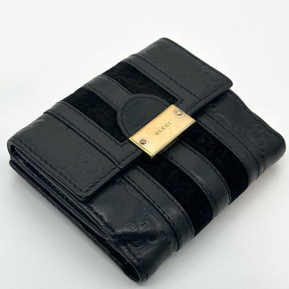 Gucci Era Suede Bifold GG Guccissima Compact Wallet — view 4