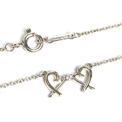 Tiffany Double Loving Heart Necklace 1P Diamond