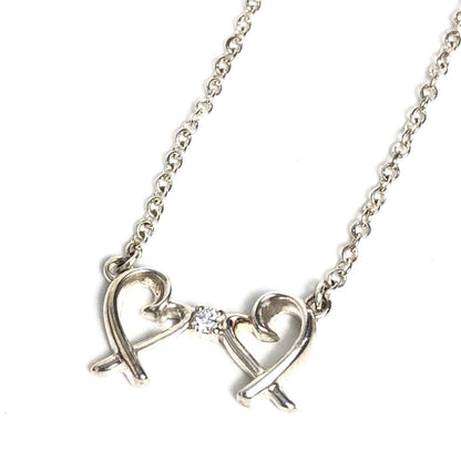 Tiffany Double Loving Heart Necklace 1P Diamond
