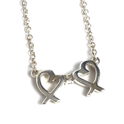 Tiffany Double Loving Heart Necklace 1P Diamond