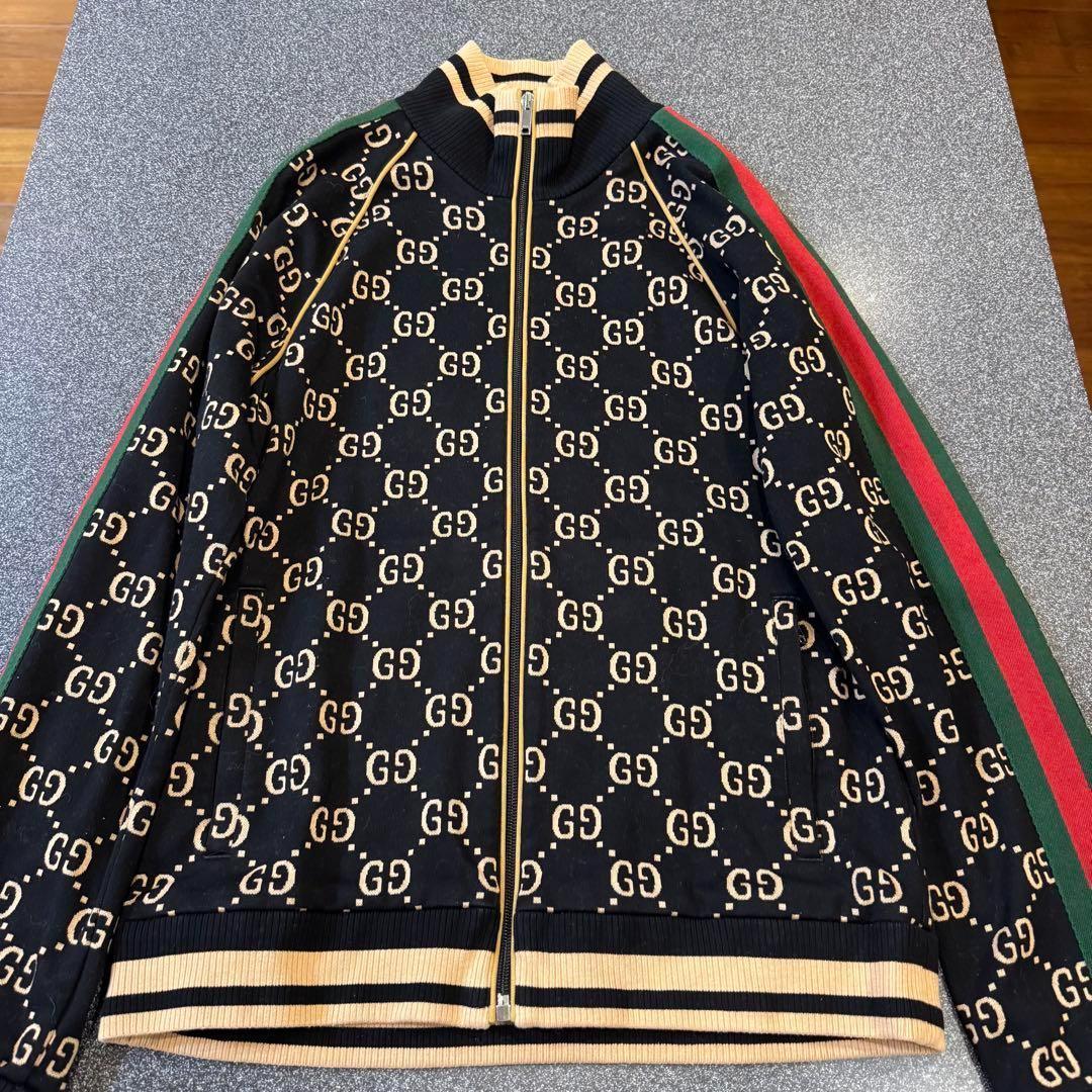 Gucci Jersey GG Pattern Track Jacket Sherry Line Recent Tags