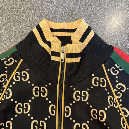 Gucci Jersey GG Pattern Track Jacket Sherry Line Recent Tags