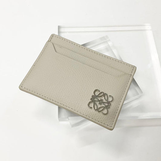 Loewe Calfskin Anagram Logo Card Case Beige