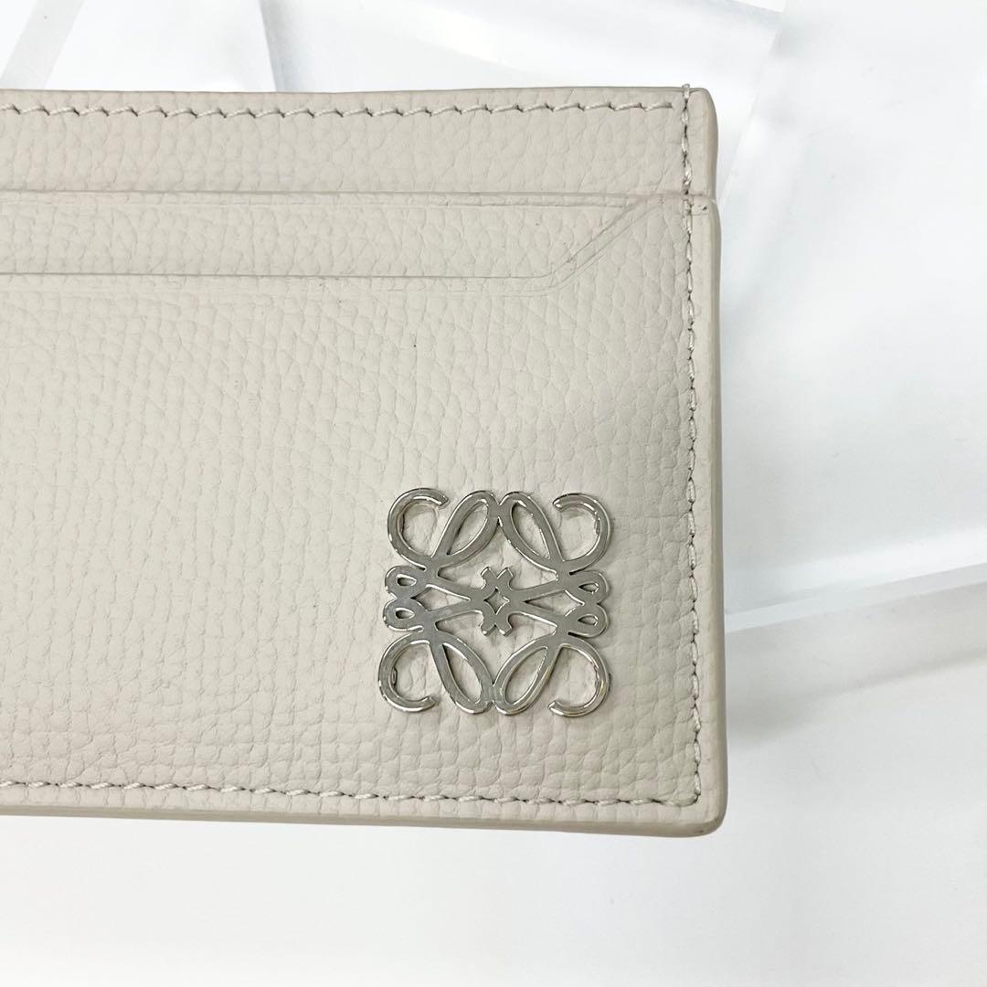 Loewe Calfskin Anagram Logo Card Case Beige — view 4