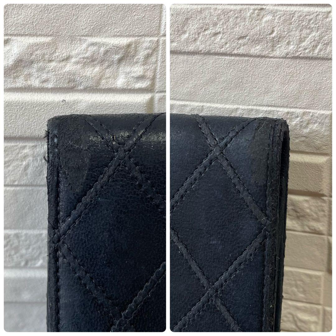 Chanel Bicolor Quilted Lambskin Bifold Wallet CC Logo Black — view 8