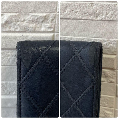 Chanel Bicolor Quilted Lambskin Bifold Wallet CC Logo Black — view 8