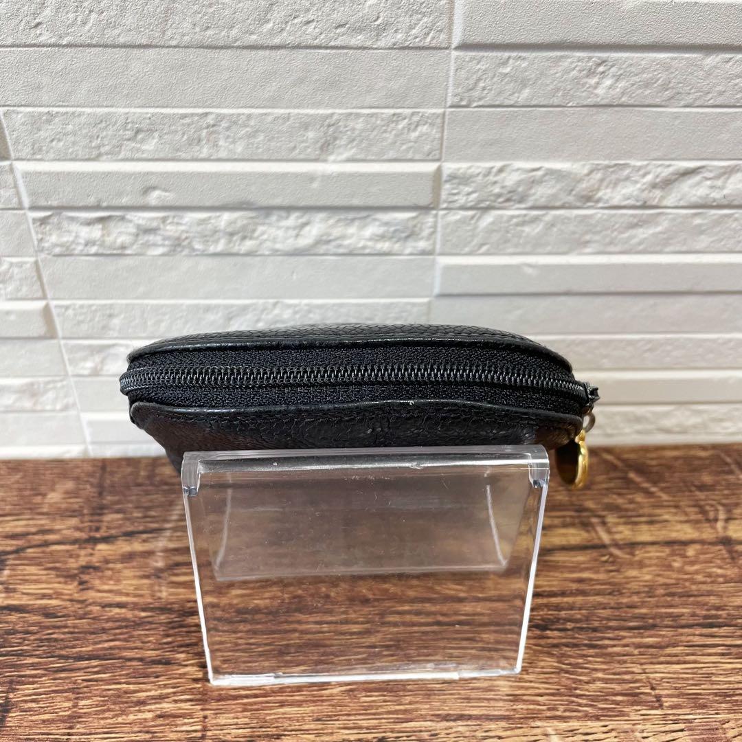 Chanel Caviar Leather CC Logo Coin Case Wallet Black — view 3