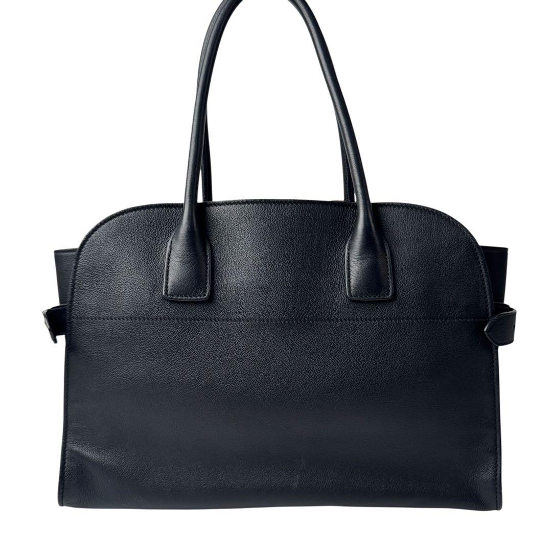 Prada Medium Soft Gray Leather Tote Bag — view 3
