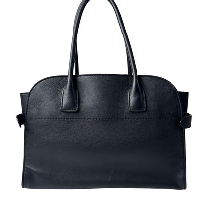 Prada Medium Soft Gray Leather Tote Bag — view 3