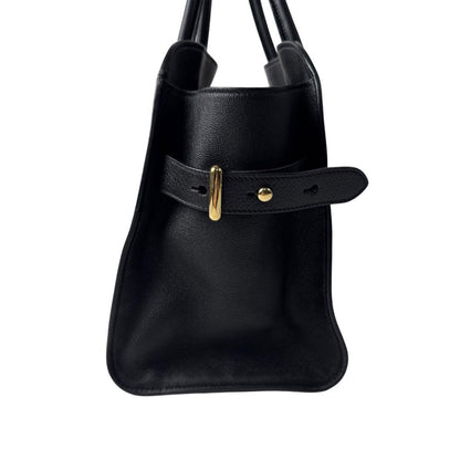 Prada Medium Soft Gray Leather Tote Bag — view 4