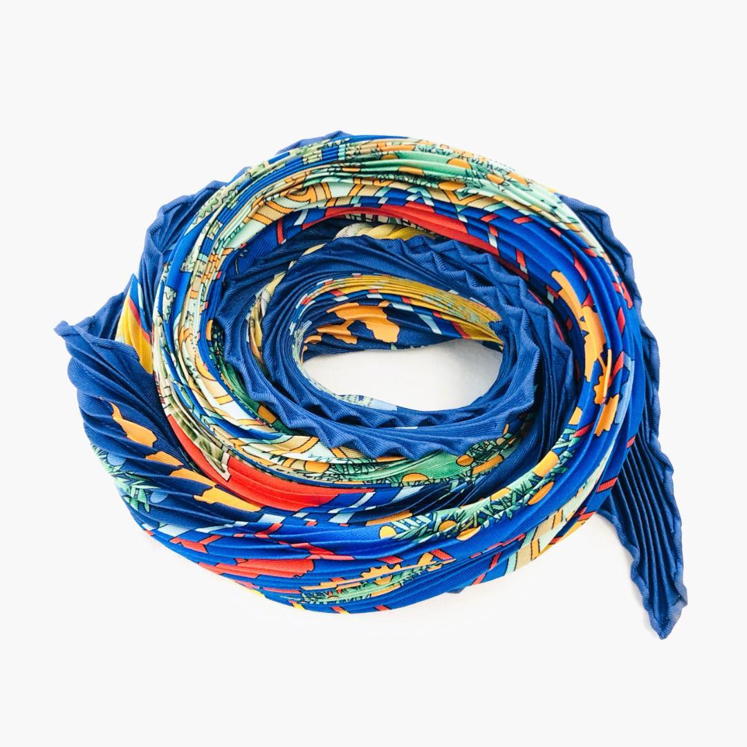 Hermes Carrée Plissé Paradise Pleated Scarf Without Tags