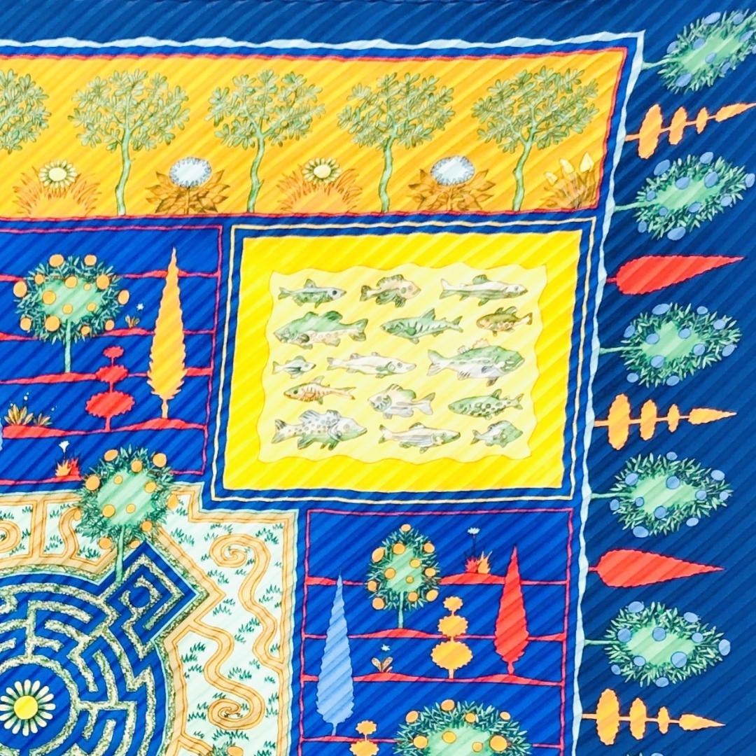 Hermes Carrée Plissé Paradise Pleated Scarf Without Tags