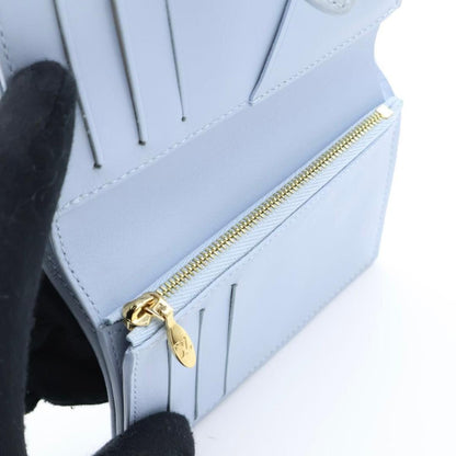 Louis Vuitton Vertical Wallet Compact Light Blue Taurillon — view 3