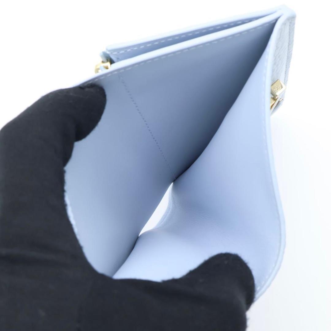 Louis Vuitton Vertical Wallet Compact Light Blue Taurillon — view 6