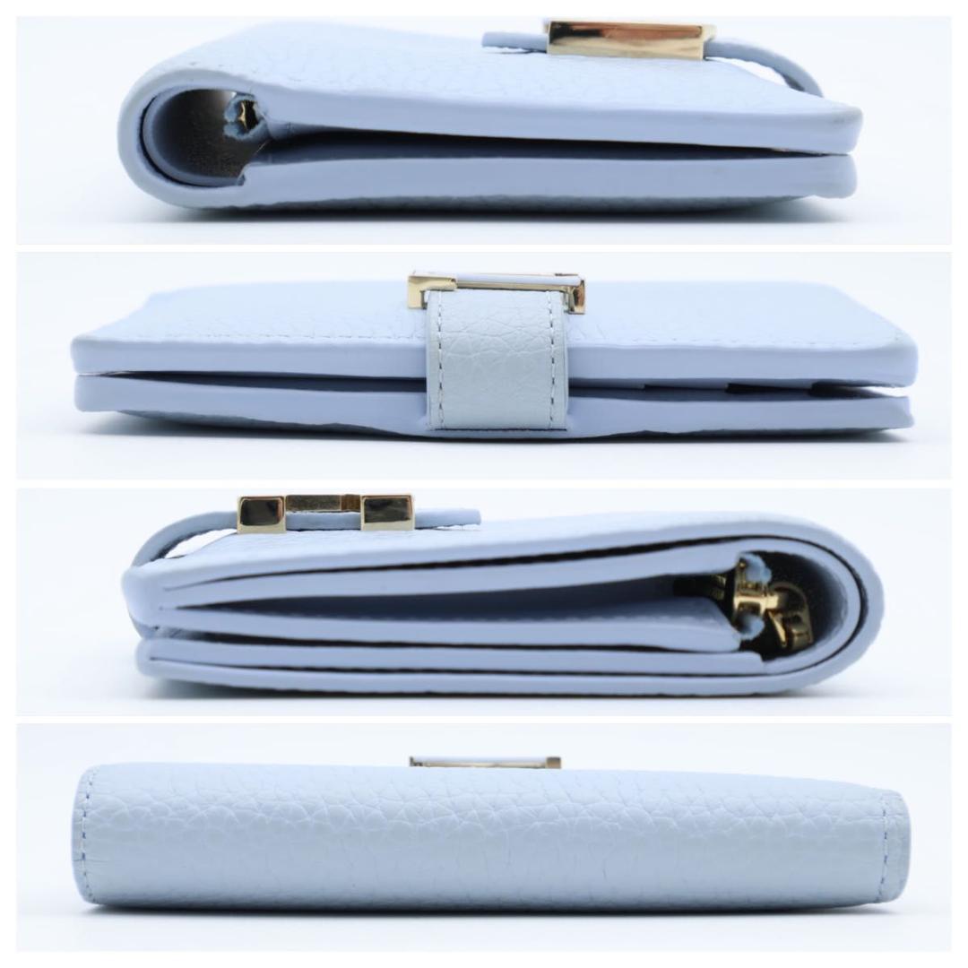 Louis Vuitton Vertical Wallet Compact Light Blue Taurillon — view 9