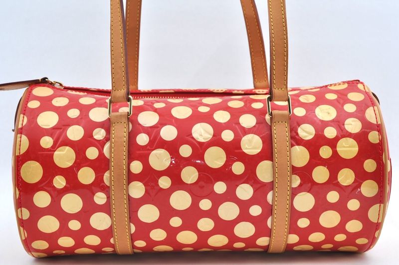 Louis Vuitton Vernis Dot Infinity Papillon Yayoi Kusama Handbag Red LV L2762