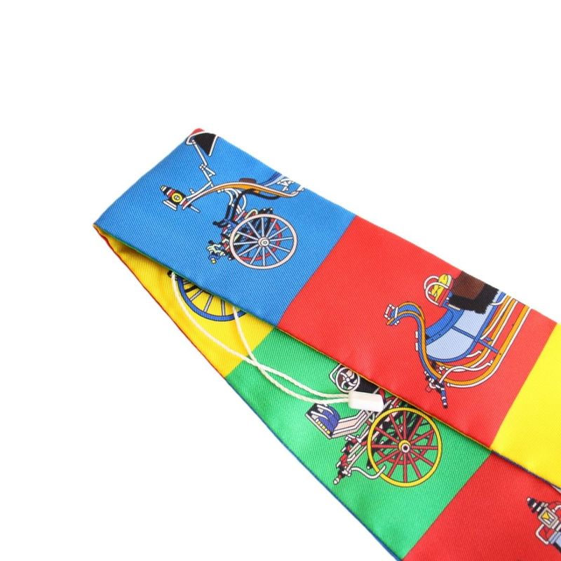 Hermes Twilly Exquisite Carriage Silk Scarf