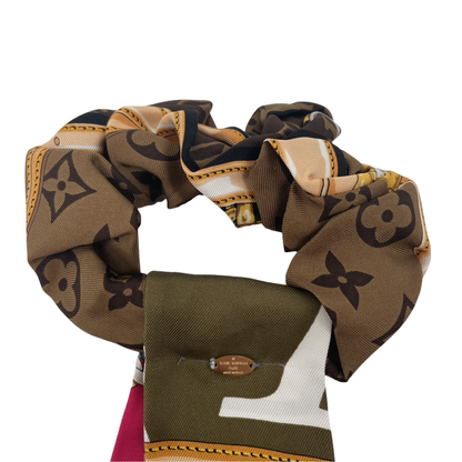 Louis Vuitton Monogram Be Mindful Chain Bandeau Chouche Scarf Silk Twillie